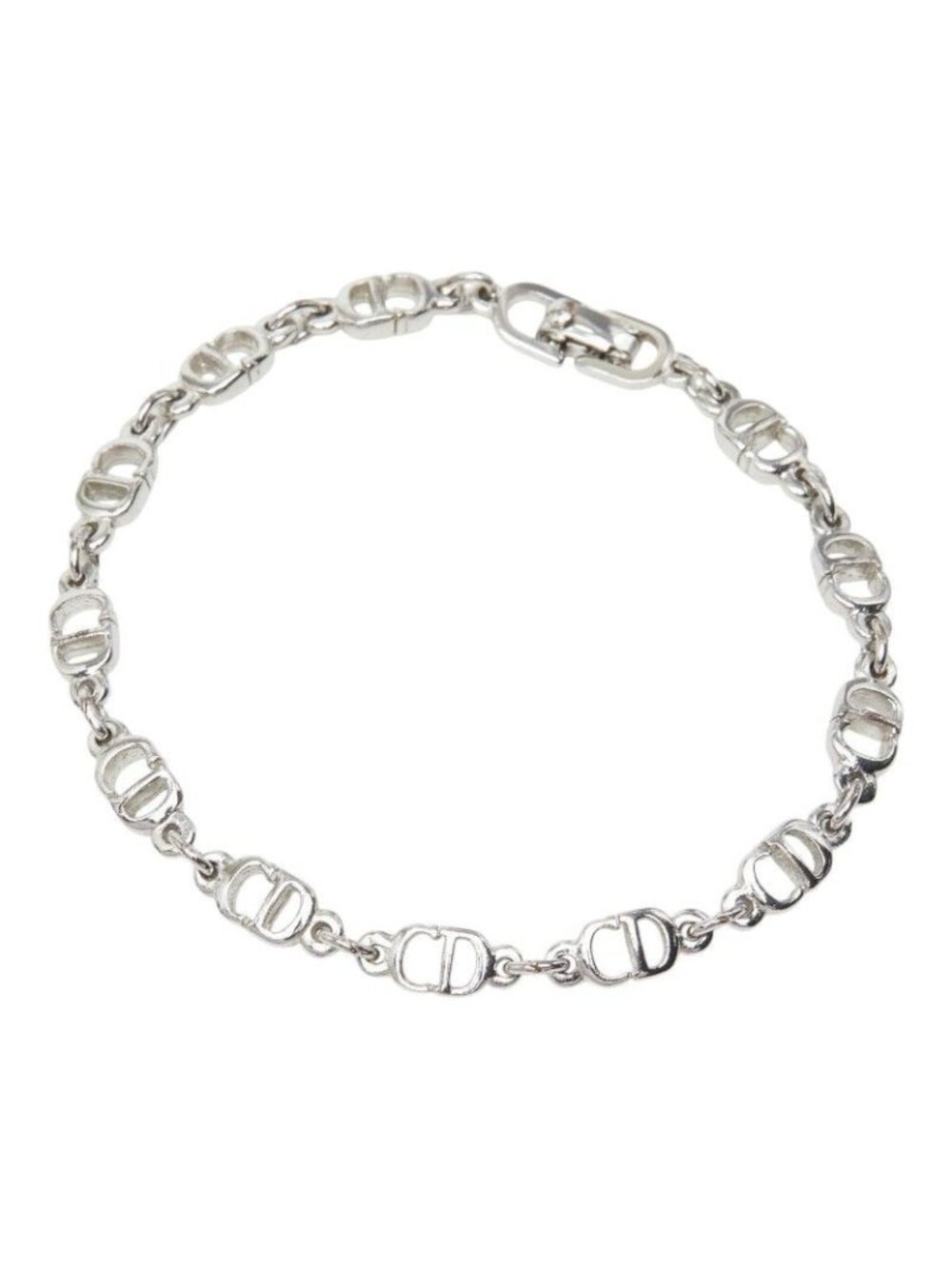 Dior CD Logo Bracelet Silver Metal
